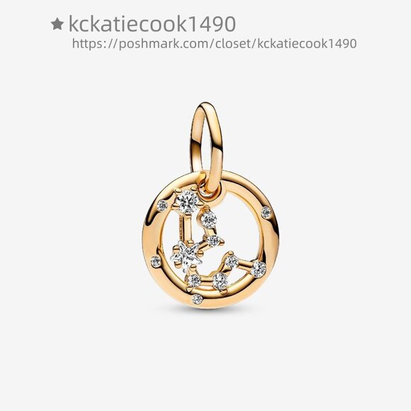 Pandora Aquarius Zodiac Dangle Charm - Picture 1 of 6